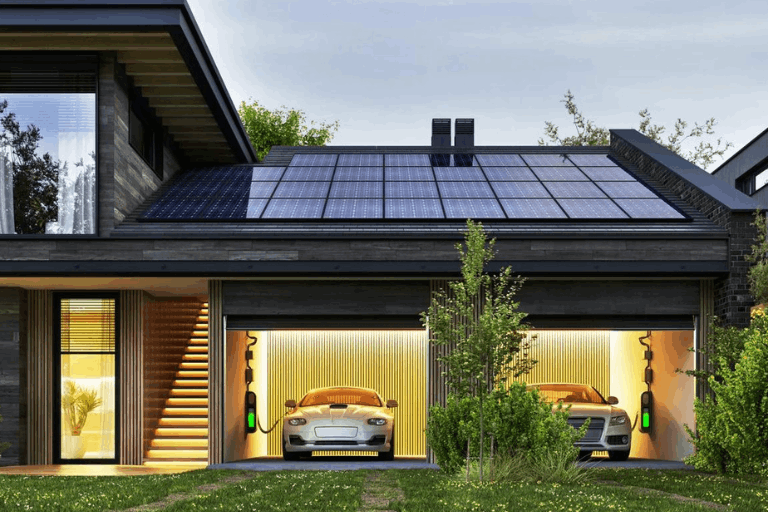 Panneaux solaires sur villa